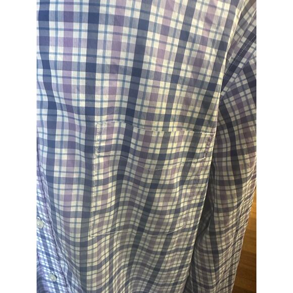 Lands’ End Blue Longsleeve Button Up Tailored Fit Shirt - Picture 3 of 6